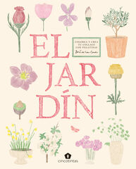 El jard&iacute;n. Colorea y crea tu collage con pegatinas