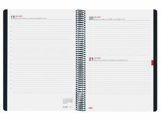 Agenda Finocam 16M Ikon E40 D&iacute;a/P&aacute;gina Multiling&uuml;e 2026-27 Negro