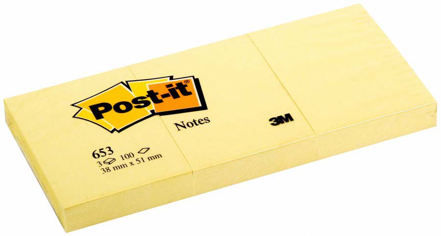 Bloc Notas adhesives Post-It 38x51mm 3u