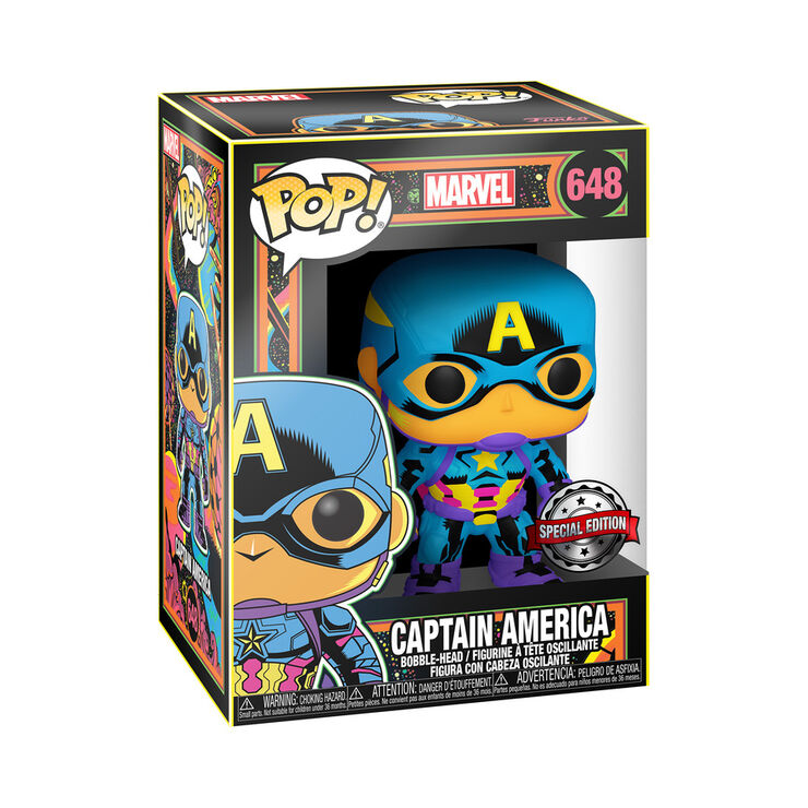 Funko Pop! Capitán América Black Light