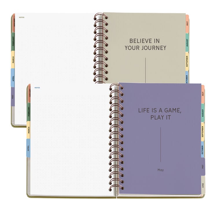 Agenda Miquelrius Plus Wire-O Setmana Vista Multiling&uuml;e 2027 Liberty Brown