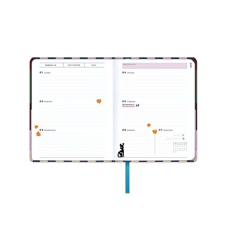 Agenda escolar UO Mini setm/vista castellà 2025-26 Copenhaguen