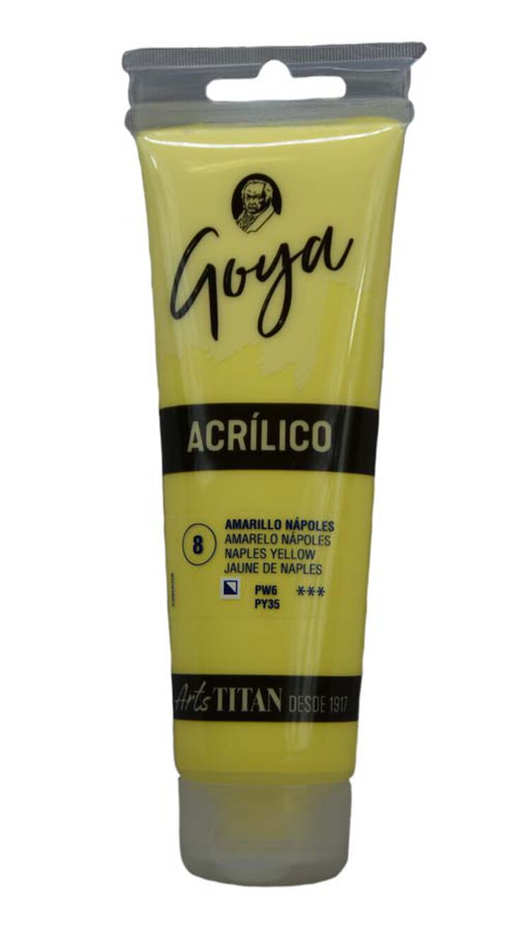 Pintura acrílica Goya 125ml amarillo Nápoles