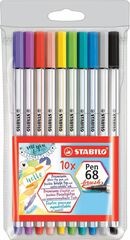Retoladors Stabilo Pen68 Brush 10 colors