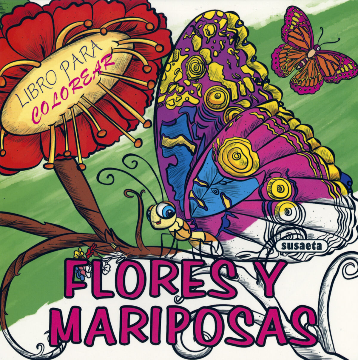 Flores y mariposas