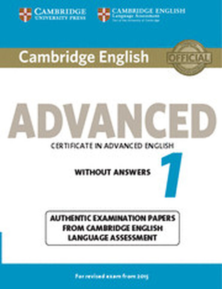 Cambridge English Advanced 1 for Revised Exam from 2015 Student's Book without Answers