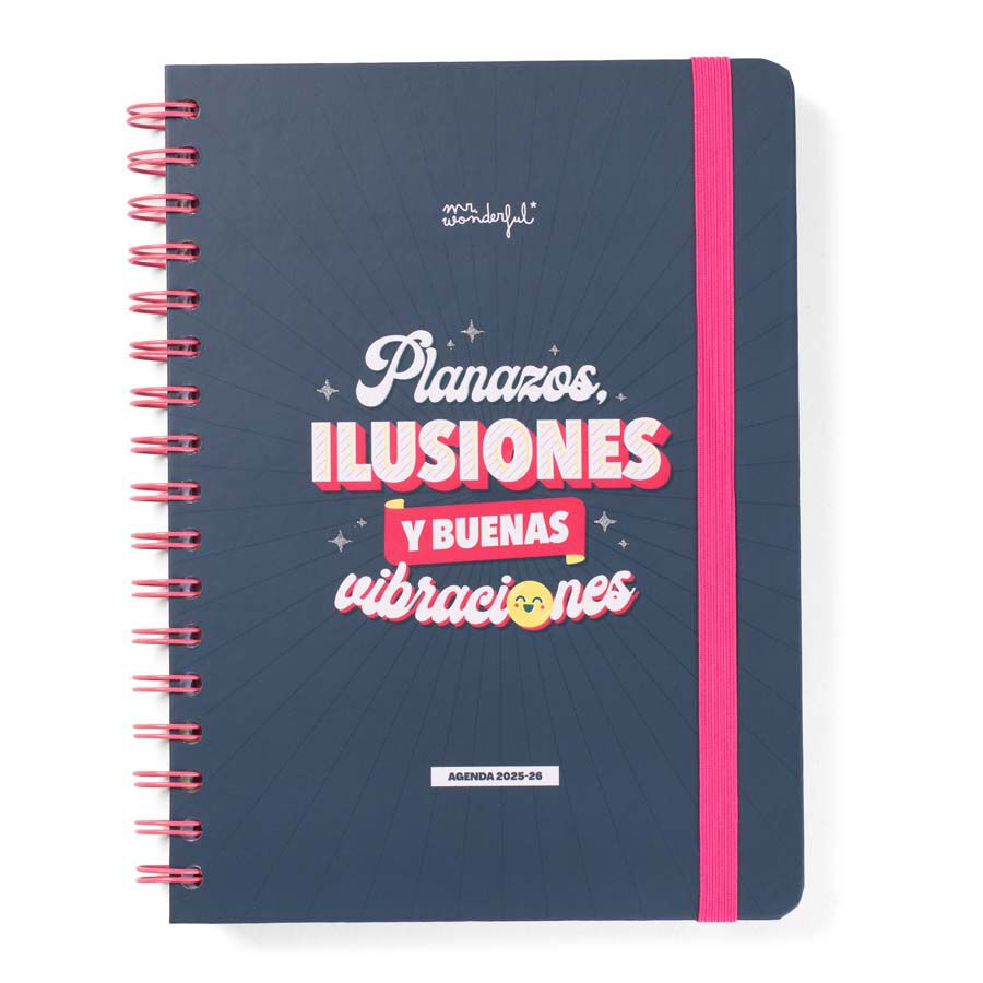 Agenda escolar Mr. Wonderful Wonder sem/vista cas 2025-26 Planazos, ilusiones y buenas vibraciones
