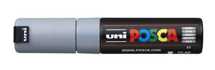 Retolador Posca PC-8K 8mm gris