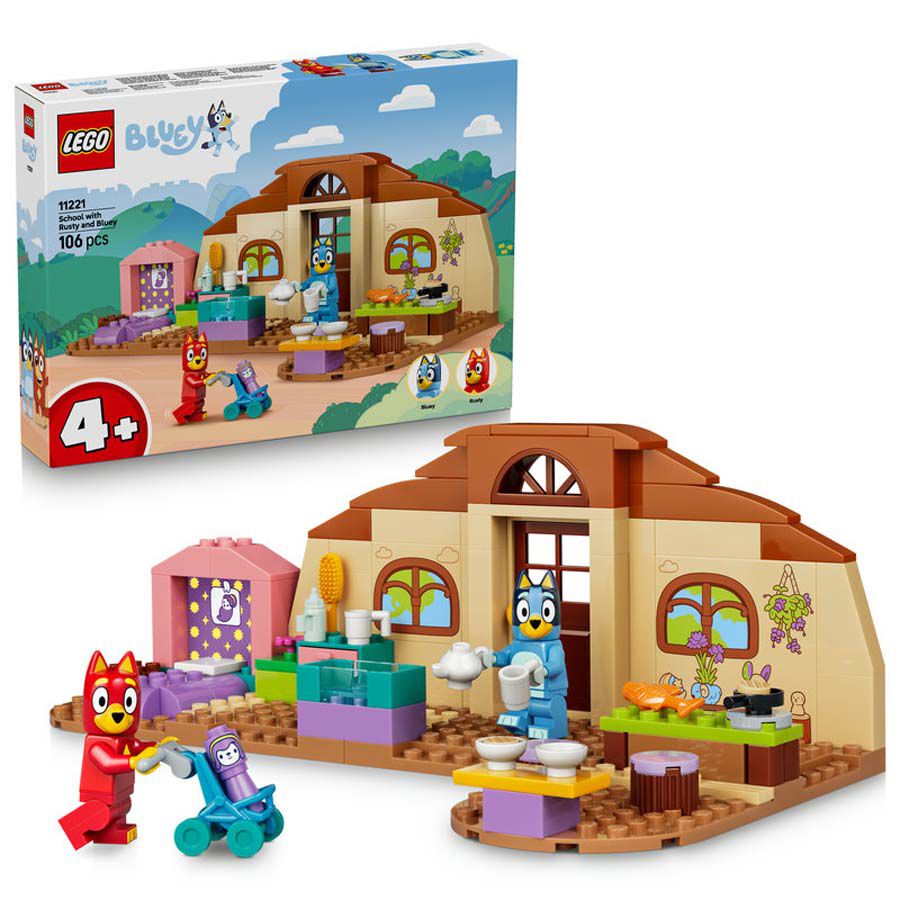 LEGO&reg; Bluey Escuela con Rusty y Bluey 11221