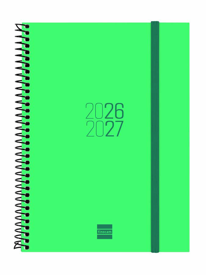Agenda Escolar Finocam Esp.E10 Sem/Vista Catal&aacute;n 2026-27 Verde