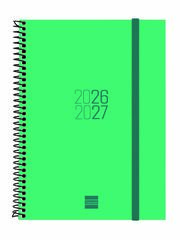 Agenda Escolar Finocam Esp.E10 Sem/Vista Catal&aacute;n 2026-27 Verde