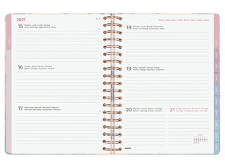 Agenda Finocam Optimal Semana Vista Horizontal 2027 Multiling&uuml;e Gris