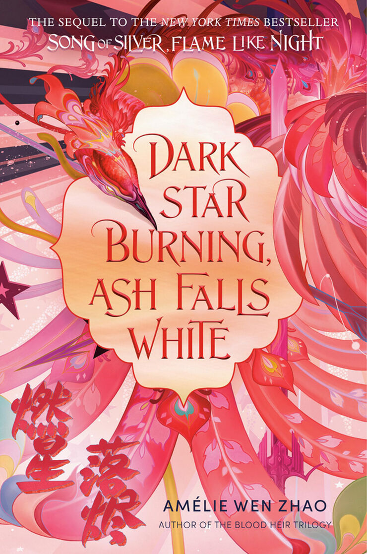 Dark star burning ash falls white