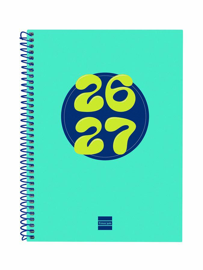 Agenda Escolar Finocam Cool 1/4 Sem/Vista Catal&aacute;n 2026-27 Azul
