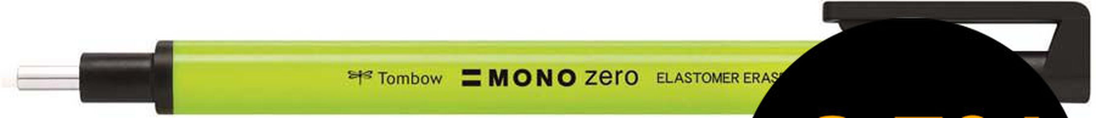 Portagomas Tombow Mono Zero amarillo neón