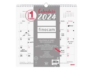 Calendario pared Finocam Chic Escribir 30X30.2024 cat Blanco