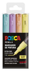 Rotuladores Posca PC-1M pastel 4 colores
