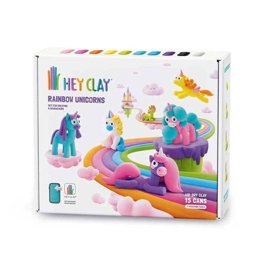 Plastilina Heyclay Unicornios Rainbow set 15 botes