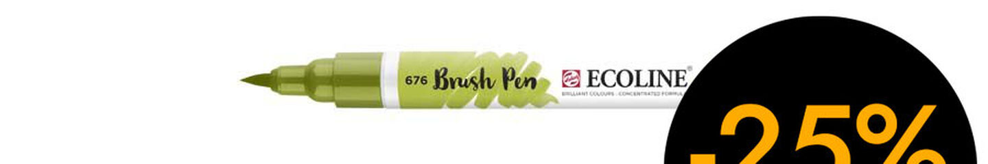 Rotulador Ecoline Brush Pen verde hierba 676