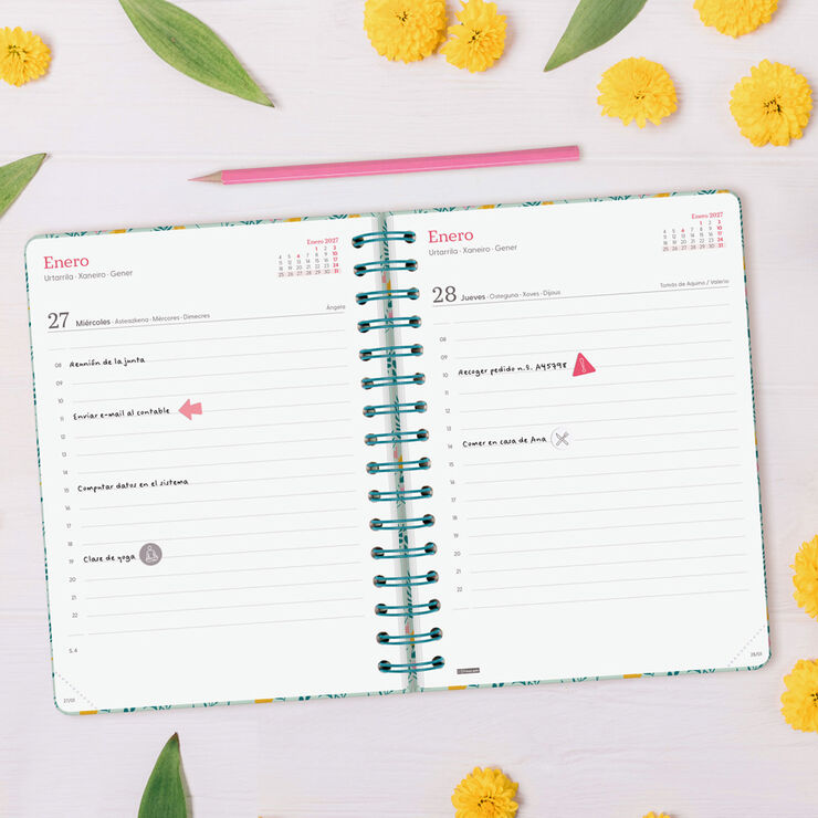 Agenda Finocam You D&iacute;a P&aacute;gina 2027 Castellano Blanco