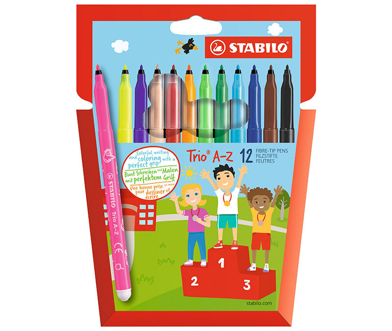 Rotuladores Stabilo Trio A-Z 12 colores
