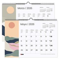 Calendari Miquelrius paret A3 2026 castellà Mountains