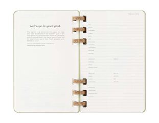 Agenda espiral Moleskine Life Planner 12m sem/vista 2025 L kiwi