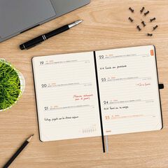 Agenda Finocam Textura M4 sem/vista horizontal cas 2026 negro