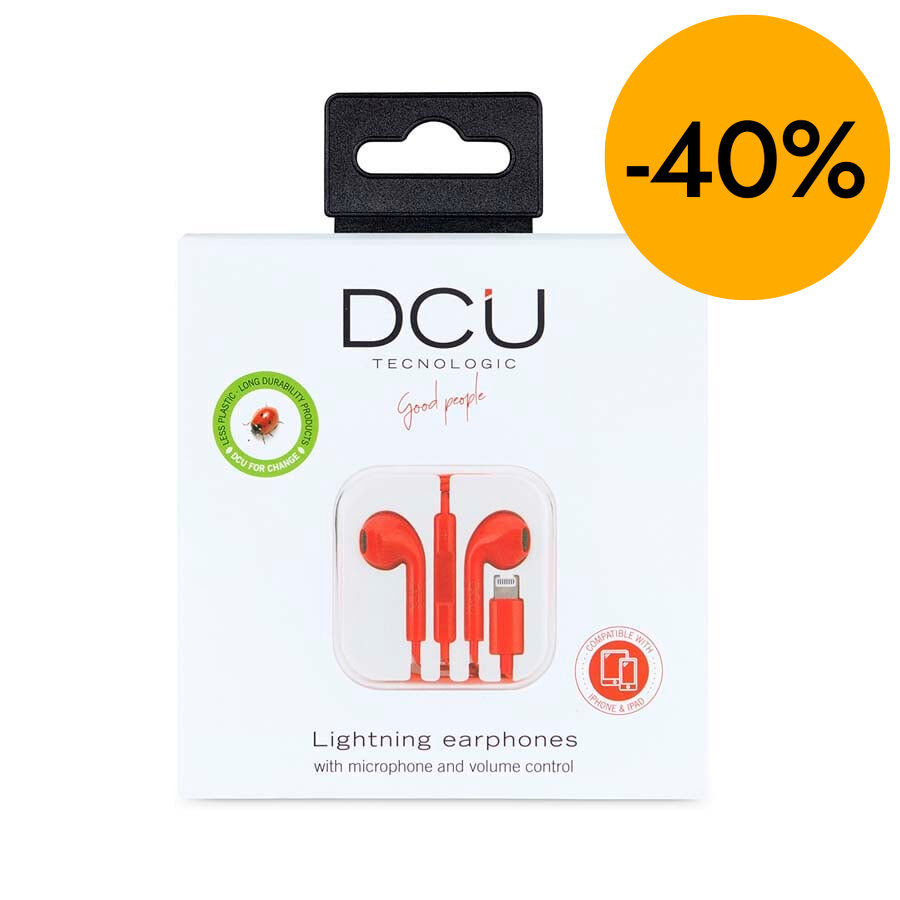 Auriculars St&eacute;reo Connector Lightning vermell