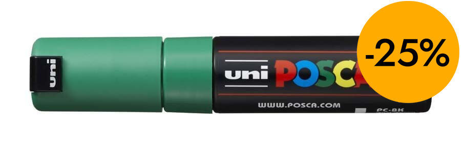 Rotulador Posca PC-8K 8mm verde