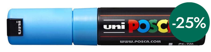 Rotulador Posca PC-7M 4,5-5,5mm azul claro