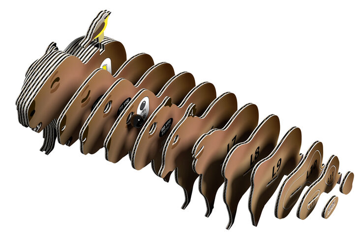 Maqueta de Cart&oacute;n Capibara