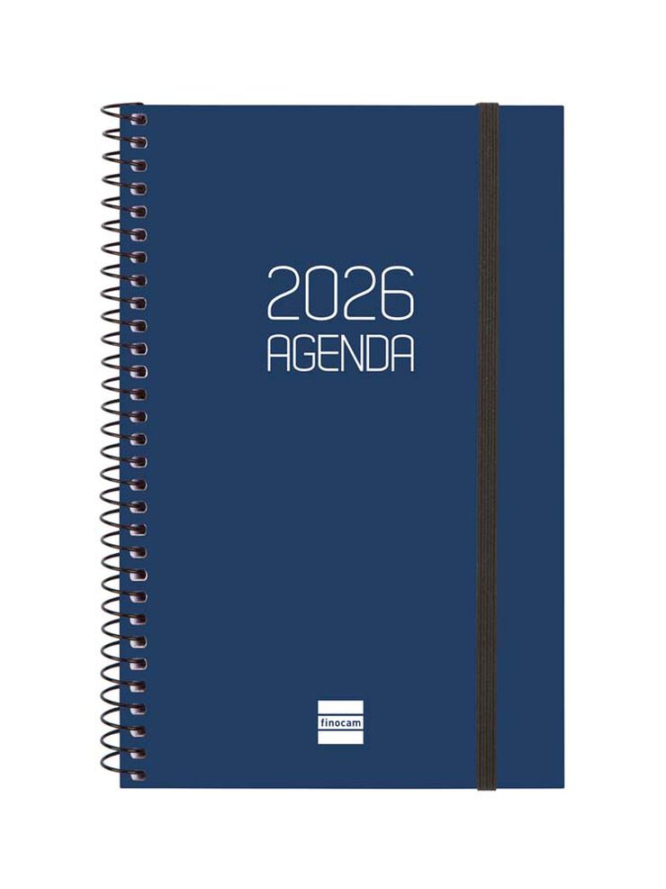 Agenda Finocam Opaque E5 sem/vista horizontal cat 2026 azul