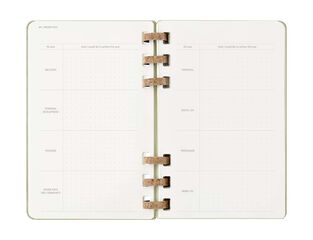 Agenda espiral Moleskine Life Planner 12m sem/vista 2025 L kiwi