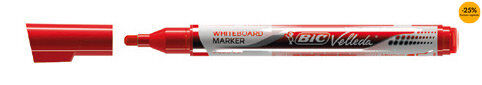Retolador pissarra Bic Velleda Vermell 12 unitats