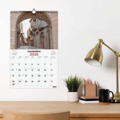Calendario pared Finocam espiral 25x40 2026 Pobles amb encant catalán