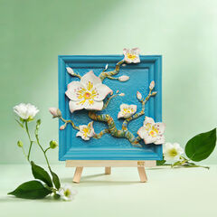 Pintura 3D Magn&egrave;tica flors d'albercoc