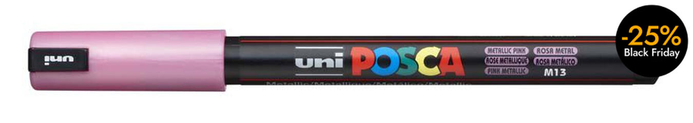 Retolador Posca PC-1MR 0,7mm rosa metall