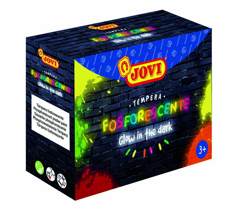 Tempera Jovi fluorescente 4 colores