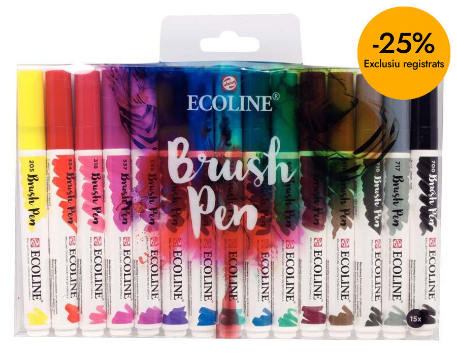 Rotuladores Pincel Talens Ecoline 15 colores