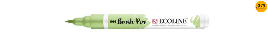 Retolador Ecoline Brush Pen verd pastel 666