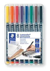 Rotuladores permanentes Staedtler Lumocolor M 8 colores
