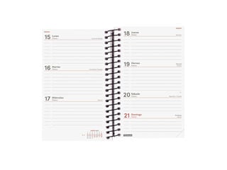 Agenda Finocam Opaque Setmana Vista Horitzontal 2027 Castell&agrave; Negre