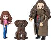 Harry Potter Friendship Set: 2 Muñecos Hermione Granger y Rubeus Hagrid con 1 Criatura 7cm