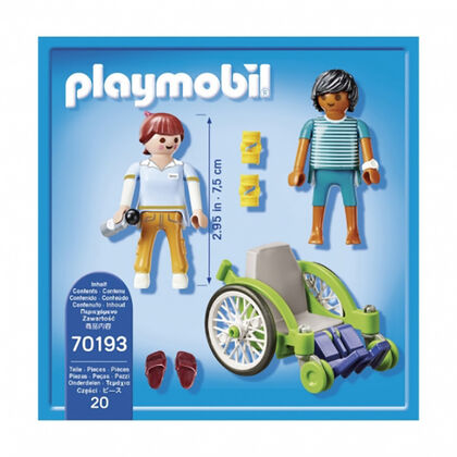 Playmobil City Life Silla de ruedas y acompañante (70193)