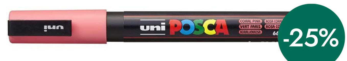 Rotulador Posca PC-3M 0,9-1,3mm rosa coral