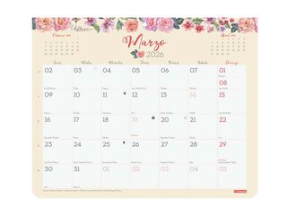 Calendario pared Finocam Iman Des Escribir 25x20 2026 castellano