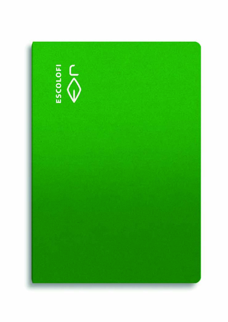 Llibreta grapada Escolofi 50 fulls A4 pauta 3mm verd