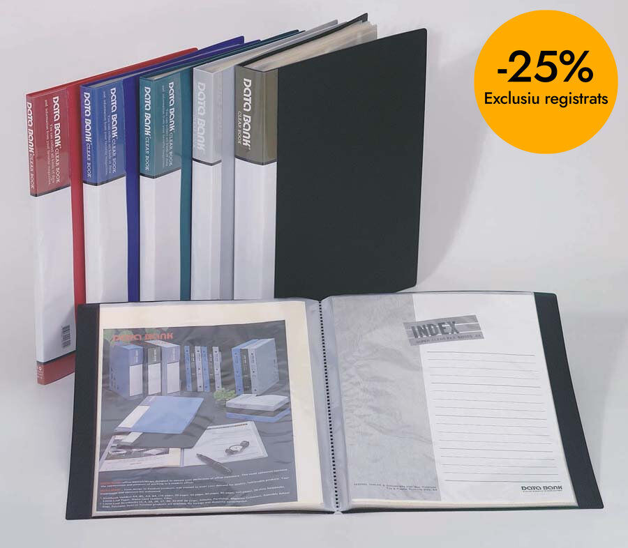 Carpeta 40 fundas A4 Data Bank negro