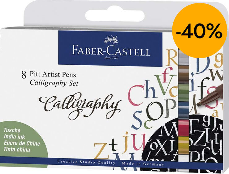 Rotuladores Pitt Calligraphy 8 colores